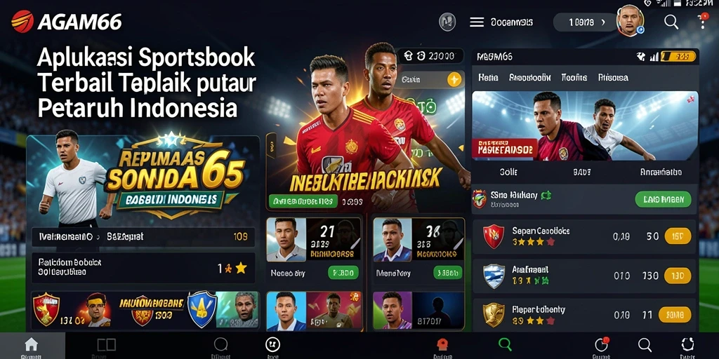 Tampilan utama AGAM66 menunjukkan berbagai pilihan taruhan olahraga.