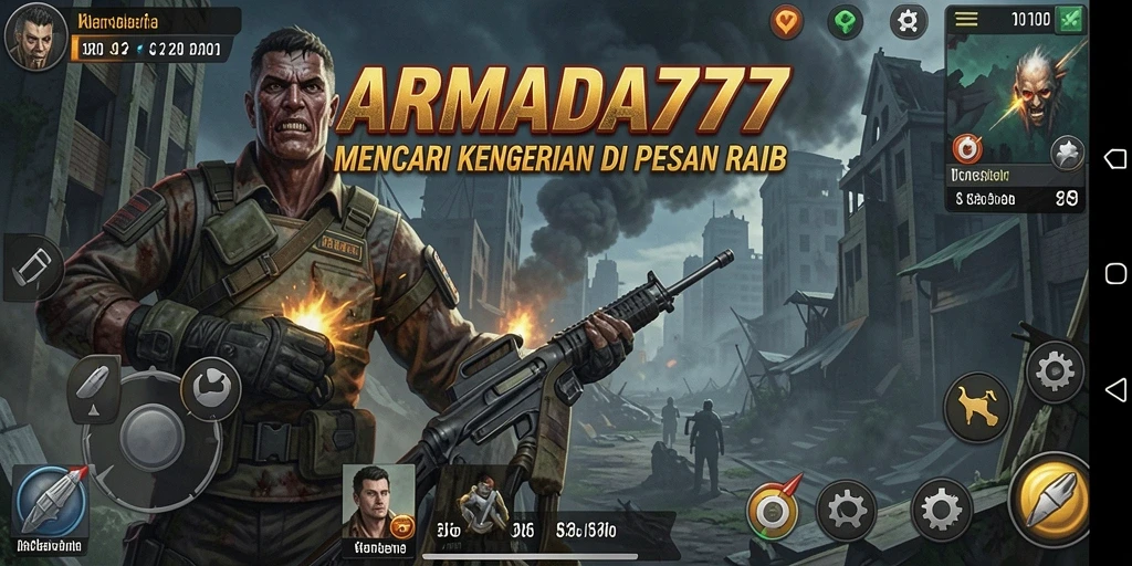 Screenshot gameplay ARMADA777 menampilkan suasana Horror yang menegangkan.