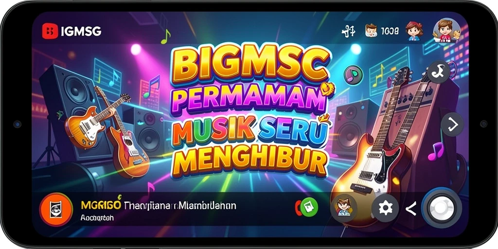 Tampilan gameplay BIGMSG yang penuh warna dan interaktif.