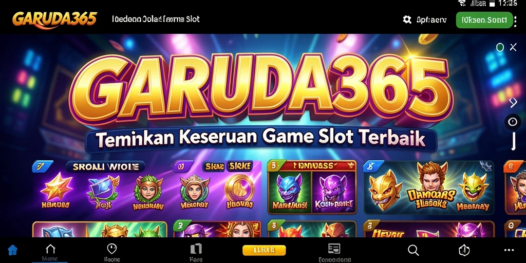 Tampilan gameplay menarik dari game Slot GARUDA365 dengan berbagai tema.