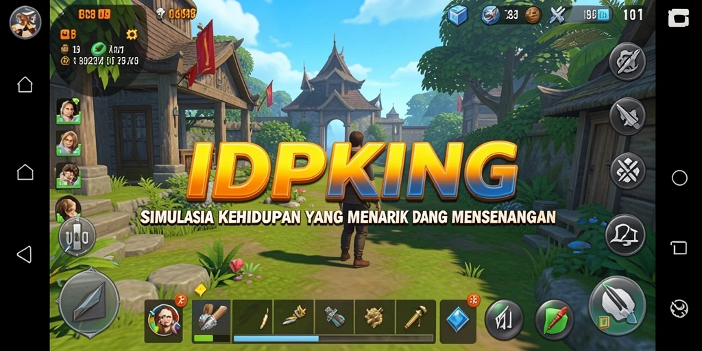 Gameplay IDPKING yang penuh warna dan interaktif.