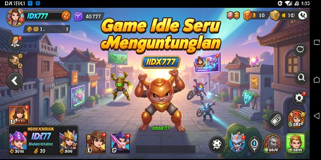 Screenshot utama IDX777 menampilkan gameplay Idle yang menarik.