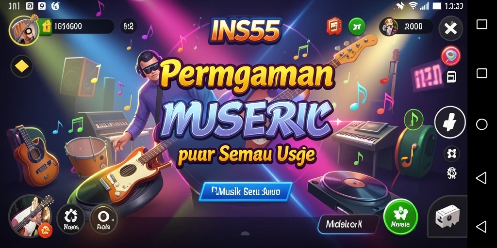 Tampilan gameplay INS55 menunjukkan keseruan permainan musik yang interaktif.