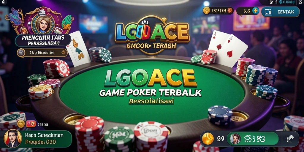 Screenshot gameplay LGOACE menampilkan momen seru dalam permainan Poker.