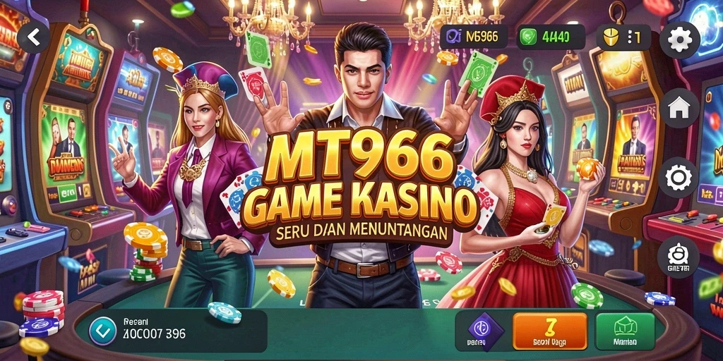 Screenshot gameplay MT966 menampilkan suasana Kasino yang mendebarkan.