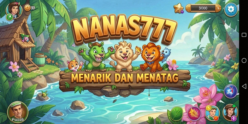Tampilan gameplay menakjubkan dari NANAS777 dengan puzzle yang menantang.