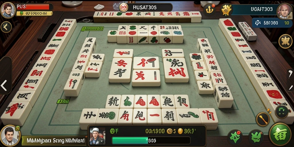Tampilan gameplay seru Mahjong di PUSAT303 yang menantang.