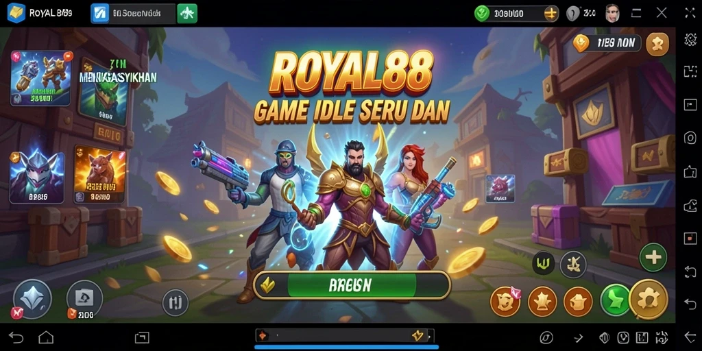 Tangkapan layar gameplay <strong>ROYAL88</strong> yang menunjukkan aktivitas pengumpulan otomatis.