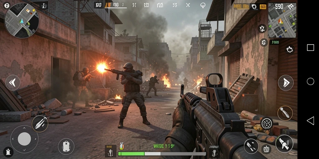 Gameplay intens S80 dalam pertarungan FPS yang mendebarkan.