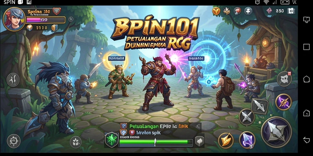 Gambaran aksi seru dalam dunia RPG SPIN101.