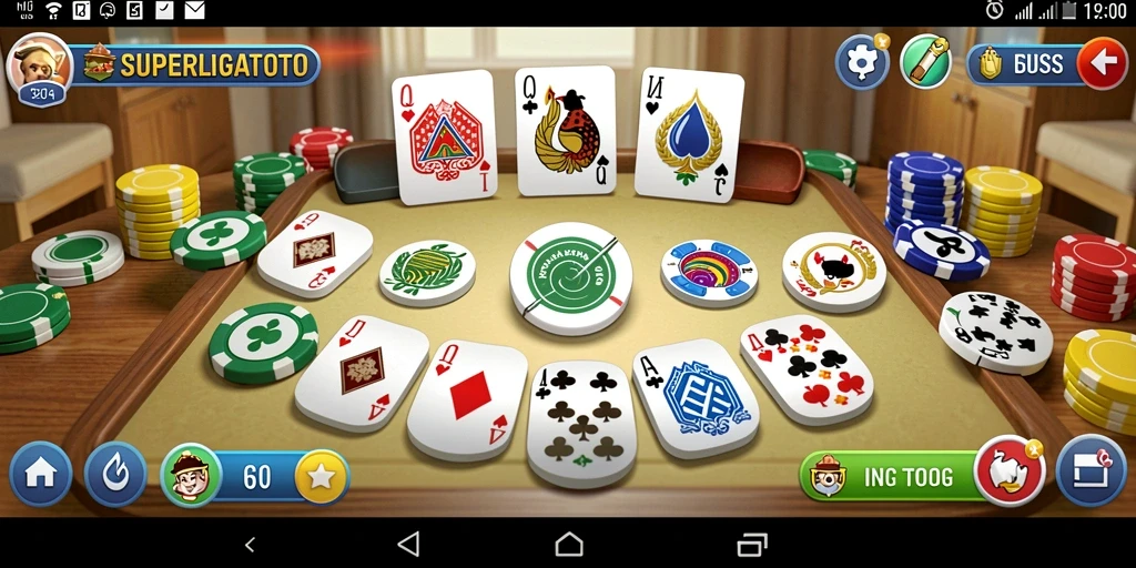 Screenshot gameplay <strong>SUPERLIGATOTO</strong> menunjukkan momen seru dalam permainan Gaple.