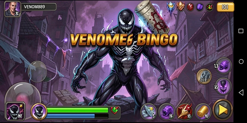 Tampilan menarik gameplay Bingo dalam VENOM889.