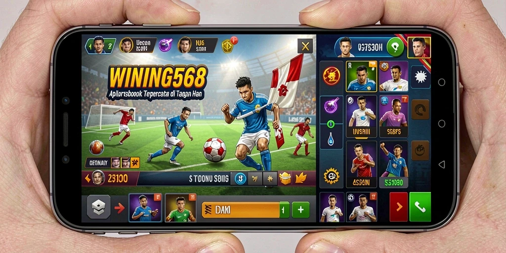 Tangkapan layar aplikasi WINNING568 menampilkan fitur taruhan olahraga yang menarik.
