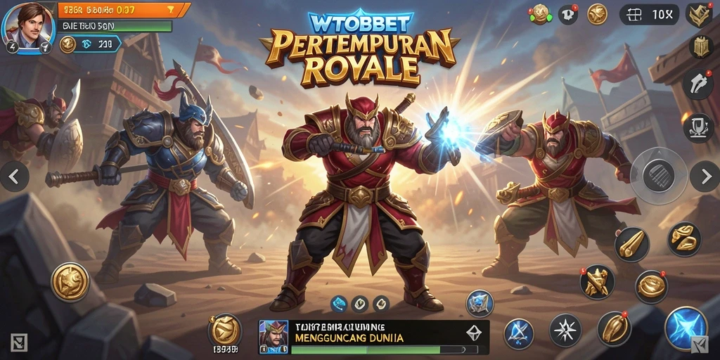 Gameplay seru di WTOBET dengan pertempuran Battle Royale menegangkan.